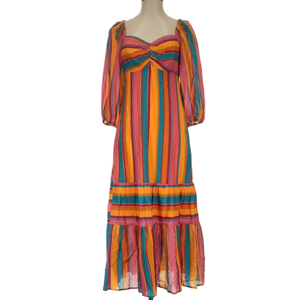 New FARM RIO Rainbow Stripe Dress